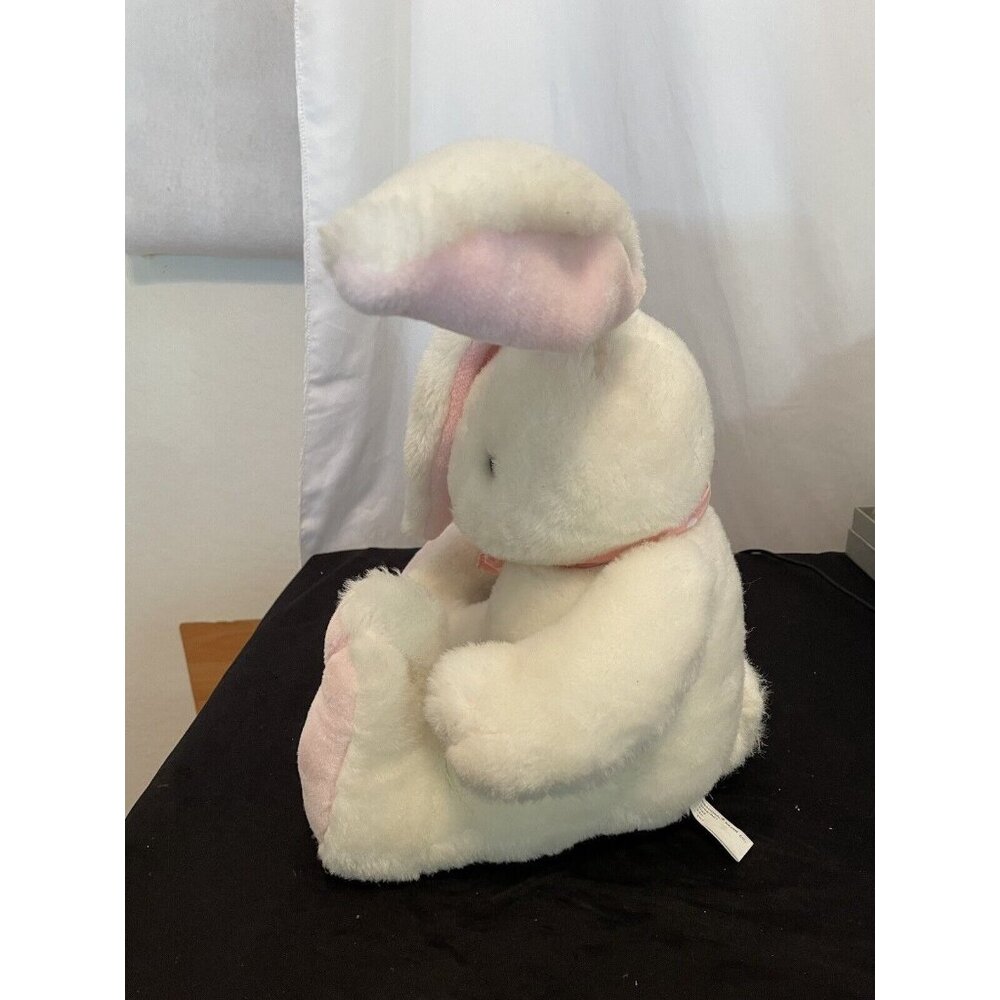 Vtg International Silver Co White Plush Bunny Rabbit Easter VG - Picture 2 of 9
